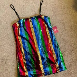 Rainbow Sequin Minidress